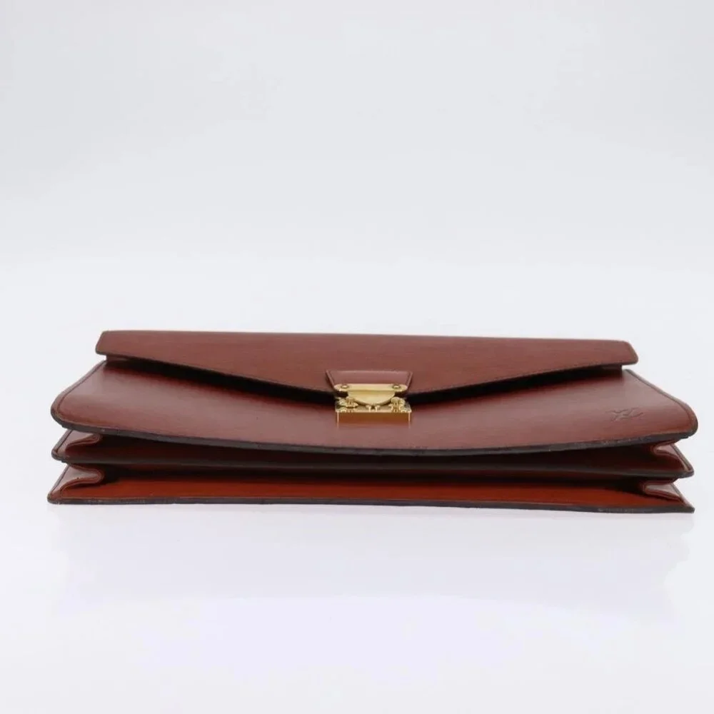 LOUIS VUITTON Epi Serviette Conseiller Briefcase Brown M54423 LV Auth ep10946